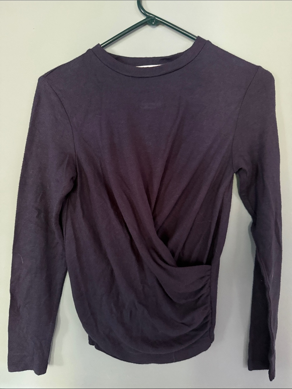 Joe's Jeans Long Sleeve Twist-Waist Top - Deep Plum